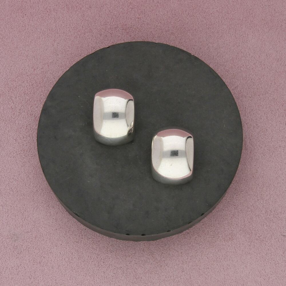 sterling silver vintage curved clip-on earrings